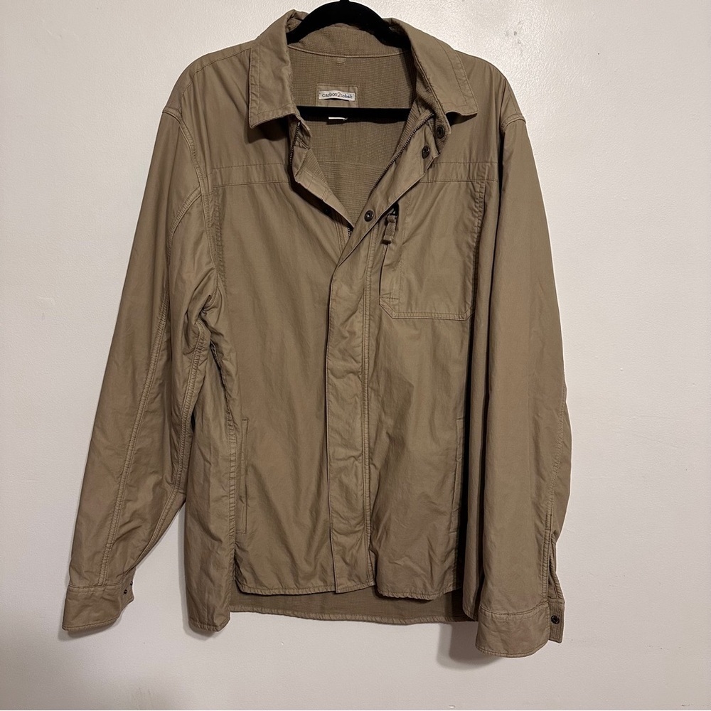 Carbon2Cobalt Men's Field Chore Utility Jacket Tan Pockets Cotton Size XL